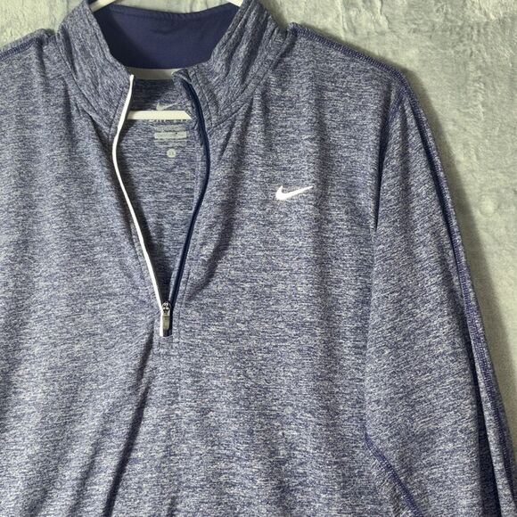 Nike Heathered Purple 1/4 Zip Pullover Thumbholes Size XL - Picture 6 of 10